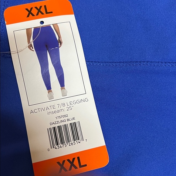 Danskin Ladies' blue Legging High Rise Pockets Moisture Wicking Fabric - Picture 4 of 4